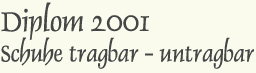 Diplom 2001, Schuhe tragbar - untragbar